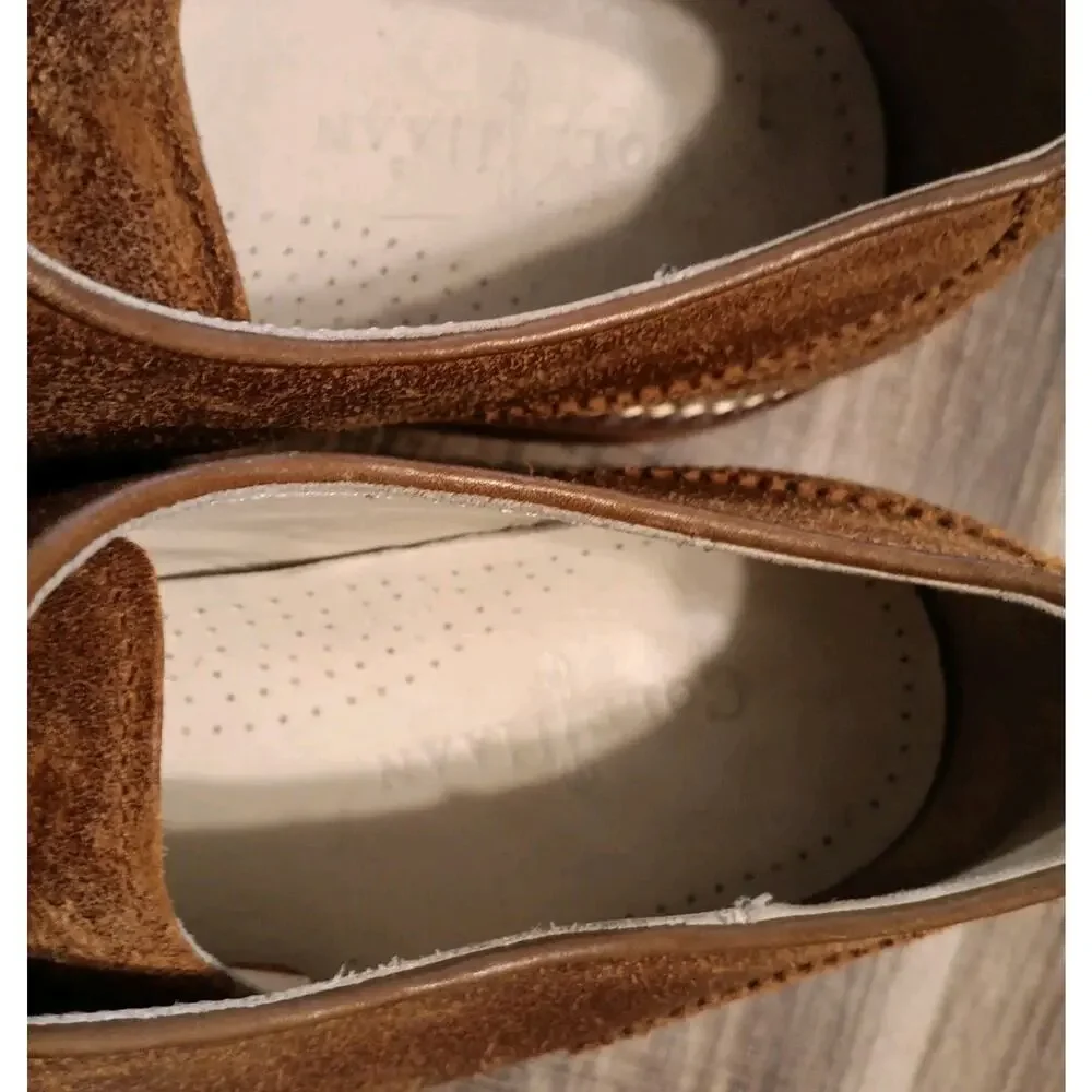 Cole Haan 5713141 Dress Wingtip Oxford Shoes Brown Tan Leather Men's Size 10.5W